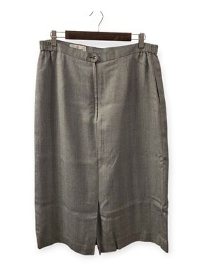 Worthington Women’s Gray Herringbone A-Line Midi Skirt Size 18W Career
